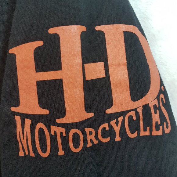 Vintage Harley-Davidson Hoodie Youth Large Y/L 12/14 Embroidered Unisex Boy Girl - Picture 7 of 14
